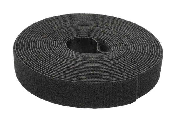 Ταινία τύπου velcro AG736C, 10mm, 3m, μαύρη