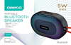 ΗΧΕΙΑ BLUETOOTH ΦΟΡΗΤΟ OMEGA V5.1 5W RMS RGB με λουράκι Elipse [46152]