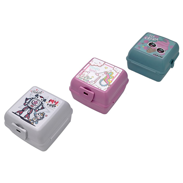 ΦΑΓΗΤΟΔΟΧΕΙΟ ΠΑΙΔΙΚΟ 2 ΟΨΕΩΝ  1300ML ΜΕ ΚΟΥΤΑΛΟΠΙΡΟΥΝΟ Ε-1972 3 ΧΡΩΜΑΤΑ