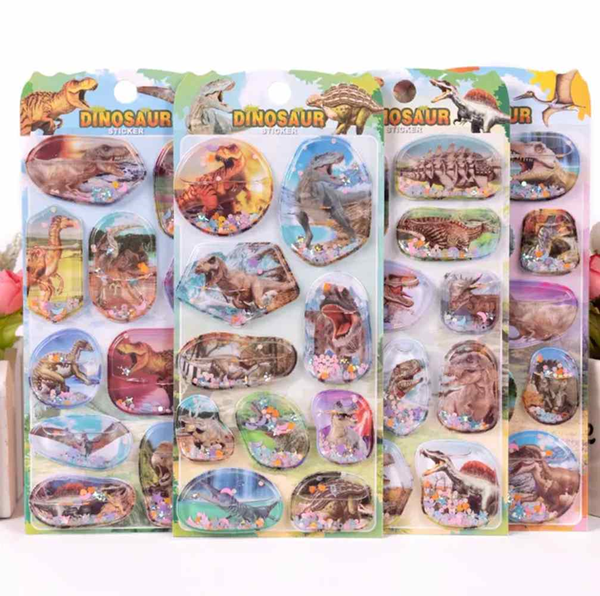 ΑΥΤΟΚΟΛΛΗΤΑ ΔΙΑΚΟΣΜΗΤΙΚΑ 3Δ  ΝΕΡΟΥ ΔΕΙΝΟΣΑΥΡΟΙ ΣΕ ΚΑΡΤΑ 10Χ20ΕΚ. ΔΙΑΦΟΡΑ ΣΧΕΔΙΑ