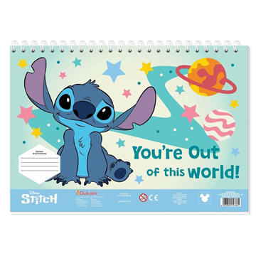 ΜΠΛΟΚ ΖΩΓΡΑΦΙΚΗΣ LILO AND STITCH 23X33cm A4 40Φ ΜΕ ΣΤΕΝΣΙΛ ΚΑΙ ΑΥΤΟΚΟΛΛΗΤΑ 000564983
