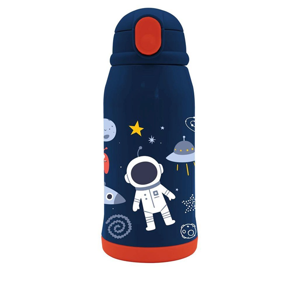 Παγούρι Θερμός Ανοξείδωτο Must Team Διάστημα 500 ml με Ισοθερμική θήκη και καλαμάκι 000586641