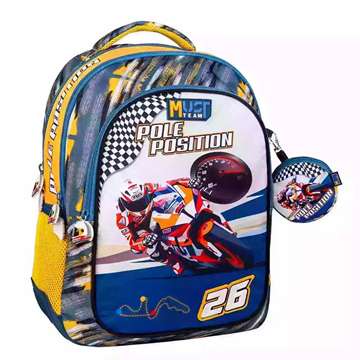 ΤΣΑΝΤΑ ΠΛΑΤΗΣ ΔΗΜΟΤΙΚΟΥ MOTO POLE POSITION 3 ΘΗΚΕΣ  32Χ43Χ18cm 000586775