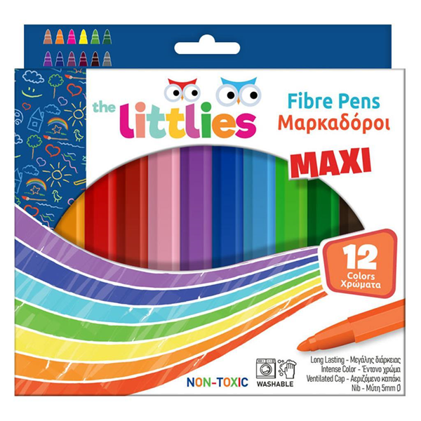 ΜΑΡΚΑΔΟΡΟΙ THE LITTLIES 12 ΧΡΩΜΑΤΑ ΜΥΤΗ ΧΟΝΔΡΗ 5mm