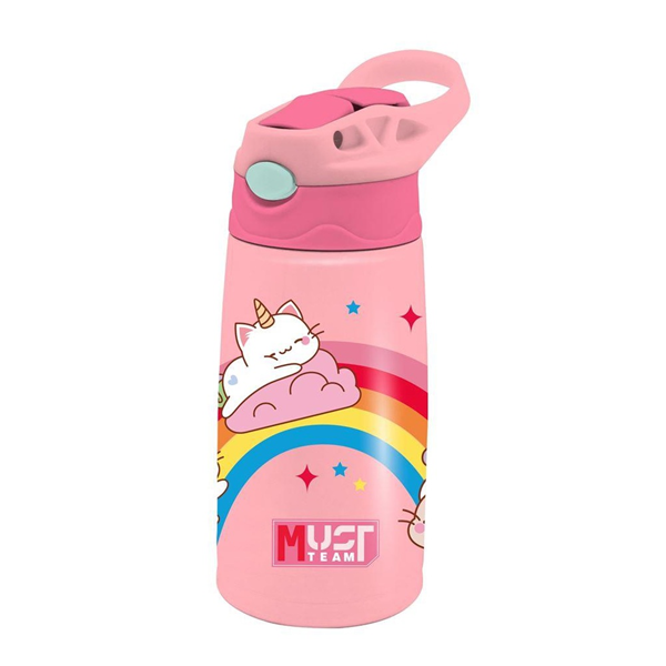 Παγούρι Θερμός Ανοξείδωτο Must Team Παιδικό 400 ml με καλαμάκι 4 Σχέδια 000586453