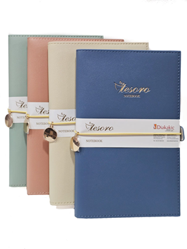 ΣΗΜΕΙΩΜΑΤΑΡΙΟ ΜΕ ΛΑΣΤΙΧΟ TESORO Α5 15Χ20.5εκ. 96φ. ΔΕΡΜΑΤΙΝΗ 4 ΧΡΩΜΑΤΑ 000582360