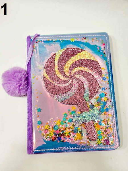 ΣΗΜΕΙΩΜΑΤΑΡΙΟ ΠΑΙΔΙΚΟ LOLIPOP 3 ΣΧΕΔΙΑ GLITTER PONPON 0.24.173