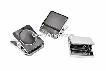 ΠΙΑΣΤΡΑ ΜΕΤΑΛΛΙΚΑ ΙΝΟΧ ΜΕ ΜΑΓΝΗΤΗ 4Χ4.5Χ2.5cm