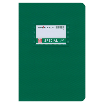 ΤΕΤΡΑΔΙΟ SPECIAL COLOR ΡΙΓΕ 17Χ25 50Φ 70gr ΠΡΑΣΙΝΟ 4063