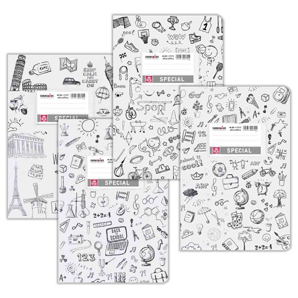 ΤΕΤΡΑΔΙΟ SPECIAL DOODIES 17Χ25cm 50Φ ΛΕΥΚΟ ΡΙΓΕ ΤΥΠΟΤΡΑΣΤ