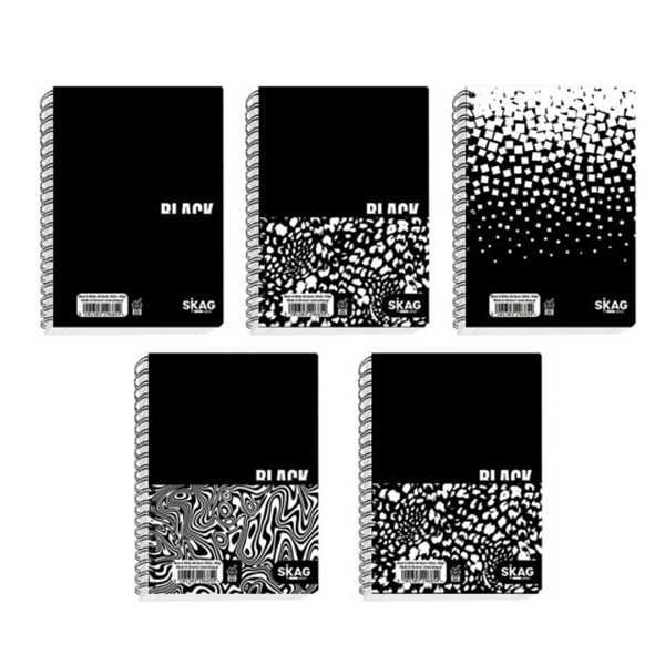 ΜΠΛΟΚ SKAG BLACK-WHITE A6 11x15cm  60Φ No9066