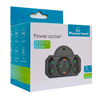 ΑΝΤΑΠΤΟΡΑΣ ΡΕΥΜΑΤΟΣ POWERTECH PT-817, 1x schuko, 2x euro, 16A, μαύρος