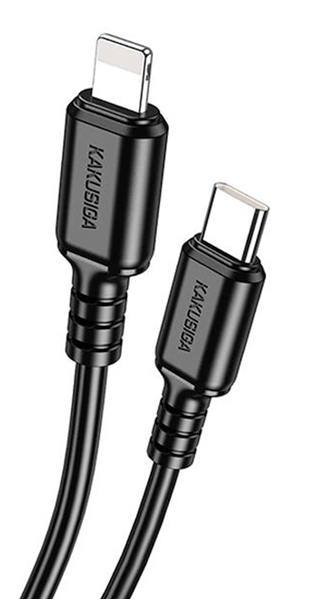 ΚΑΛΩΔΙΟ KAKUSIGA Lightning σε USB-C KSC-982, 20W, 480Mbps, 1m, μαύρο