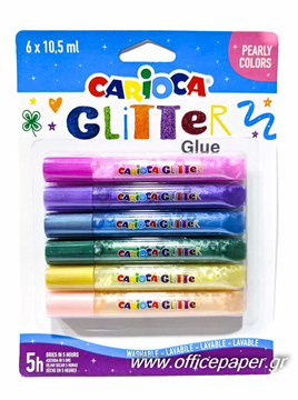 ΧΡΥΣΟΚΟΛΛΑ CARIOCA ΣΕΤ 6Χ10,5ml PEARLY COLORS 42113  ΠΛΕΝΟΜΕΝΗ !!!