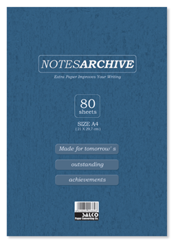 ΜΠΛΟΚ ΓΡΑΦΗΣ Α4 SALKO ΚΟΛΛΗΤΟ ΜΕ ΤΡΥΠΕΣ ΑΡΧΕΙΟΘΕΤΗΣΗΣ 50Φ ΡΙΓΕ