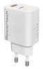 ΦΟΡΤΙΣΤΗΣ ΜΠΡΙΖΑΣ POWERTECH PT-1437, USB/USB-C, 20W, GaN, λευκός