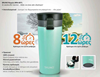 ΘΕΡΜΟΣ BRUNO BRN-0071, με κλείδωμα, anti-slip, 400ml,γαλάζιο