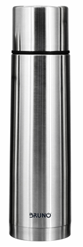 ΘΕΡΜΟΣ BRUNO BRN-0069, με καπάκι-κύπελλο, anti-slip, 1000ml, ασημί