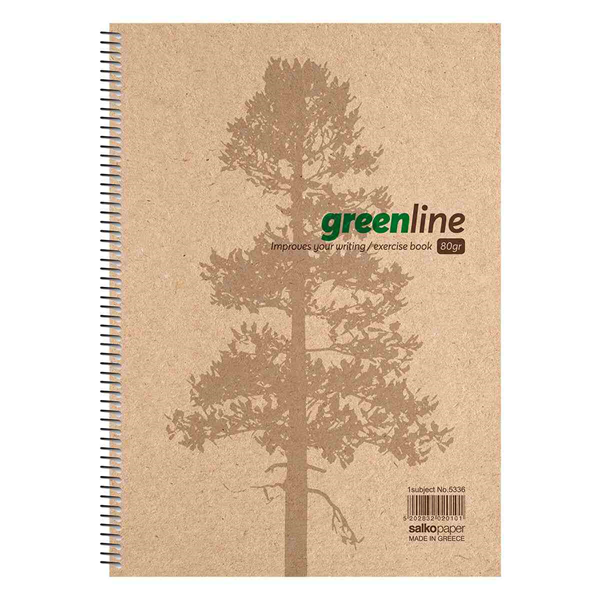 ΜΠΛΟΚ-ΤΕΤΡΑΔΙΟ ΣΗΜΕΙΩΣΕΩΝ ΔΙΠΛΟ ΣΠΙΡΑΛ SALKO 10X14εκ. 80Φ ΔΙΑΦΟΡΑ ΣΧΕΔΙΑ greenline 6003