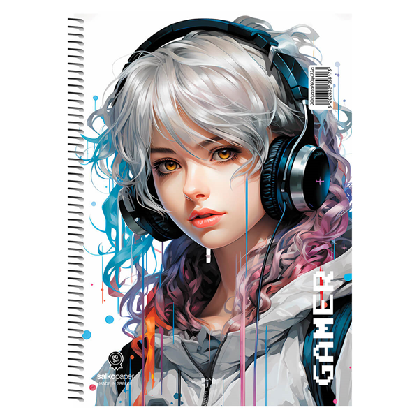 ΤΕΤΡΑΔΙΟ ΣΠΙΡΑΛ MONO SALKO GAMER 17X25 60Φ ΘΕΜΑΤΑ 2 5812