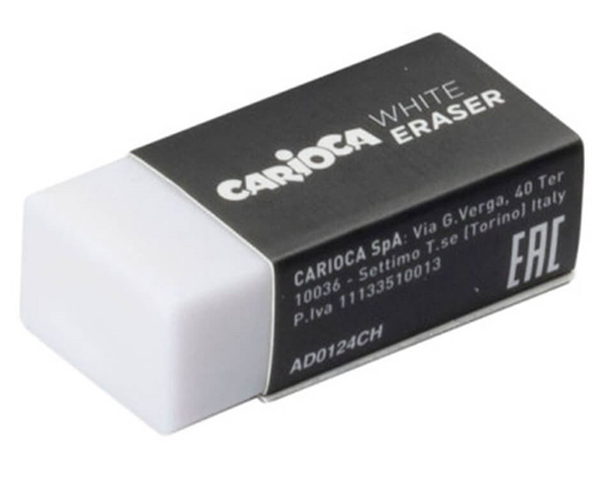 ΓΟΜΟΛΑΣΤΙΧΑ CARIOCA 4χ2.2χ1.7cm ΛΕΥΚΗ 30157