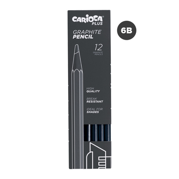 ΜΟΛΥΒΙ ΣΧΕΔΙΟΥ CARIOCA PLUS GRAPHITE ΔΙΑΦΟΡΑ ΝΟΥΜΕΡΑ 6Β ΕΩΣ 4Η  1 ΤΕΜΑΧΙΟ No45238