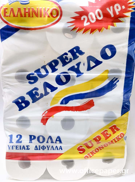 ΧΑΡΤΙ ΥΓΕΙΑΣ ΕΛΛΗΝΙΚΟ 12 ΡΟΛΛΑ 46Μ-320Φ.ΑΝΑ ΡΟΛΟ -200ΓΡΑΜ. ΑΝΑ ΡΟΛΟ