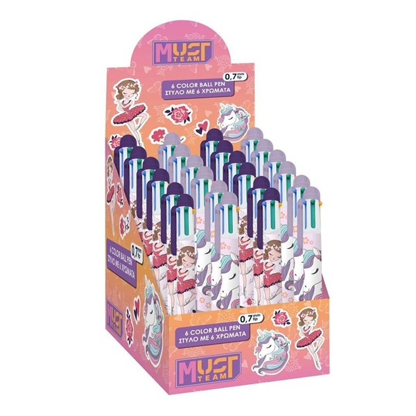 ΣΤΥΛΟ MUST TEAM ME 6 ΧΡΩΜΑΤΑ ΚΟΡΙΤΣΙ 2ΣΧ MΠΑΛΑΡΙΝΑ -ΜΟΝΟΚΕΡΟΣ 000586489
