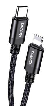 ΚΑΛΩΔΙΟ KAKUSIGA καλώδιο Lightning σε USB-C KSC-970, 27W, 480Mbps, 1m, μαύρο