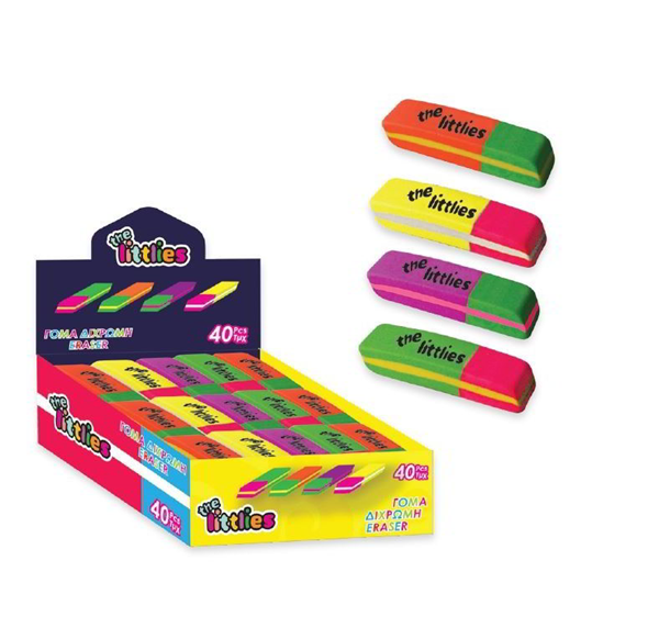 ΓΟΜΟΛΑΣΤΙΧΑ ΔΙΧΡΩΜΗ ΝΕΟΝ THE LITTLIES No 000646759  4 XΡΩΜΑΤΑ