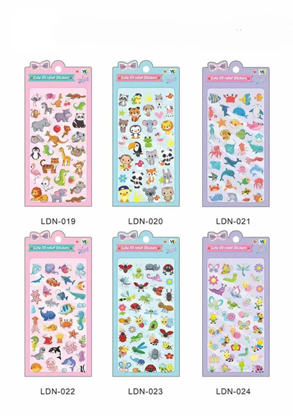 ΑΥΤΟΚΟΛΛΗΤΑ ΚΡΥΣΤΑΛΙΝΑ ΣΧΕΔΙΑ 3Δ  ΣΕ ΚΑΡΤΑ 9Χ20ΕΚ. ΔΙΑΦΟΡΑ ΣΧΕΔΙΑ ΖΩΑΚΙΑ 13-1505