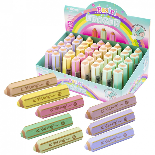 ΓΟΜΑ YALONG ΜΟΛΥΒΙ ΠΑΣΤΕΛ 8 ΧΡΩΜΑΤΑ YL221520